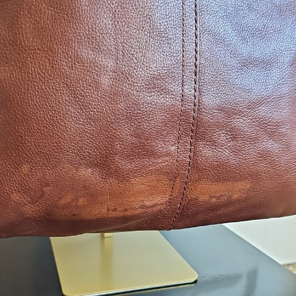 Coach 08 Bleecker Brown Soft Milled Cowhide Woven Pocket Hobo 12378 Tattersall - Picture 12 of 15
